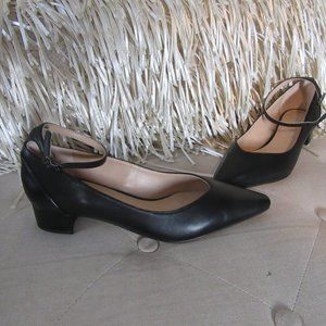 Franco Sarto Ladies Shoes Size 7M Kimbo Black LE NIB Buckle around ankle NEW